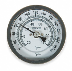 Sim Supply Bimetal Thermom,3 In Dial,0 to 250F  1NFY4