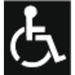 Sim Supply Parking Lot Symbol,Disabled,Plastic  3W635