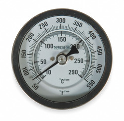 Sim Supply Bimetal Thermom,3 In Dial,50 to 550F  1NFY5