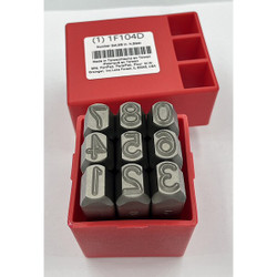 Manufacturer Varies Number Set,3/8 In. H,Steel 1F104