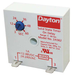 Dayton SinFunEncapTimingRelay, 240VDC, 2Pins 2A562
