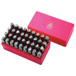 Manufacturer Varies Letter and Number Set,1/8 In. H,Steel 1F111