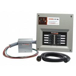 Generac Mnl Trans Swtch,120/240V AC,30A,10Spaces 6854
