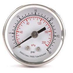 Sim Supply Pressure Gauge,Test,1-1/2 In  4FMT2