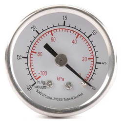 Sim Supply Pressure Gauge,Test,1-1/2 In  4FMT6