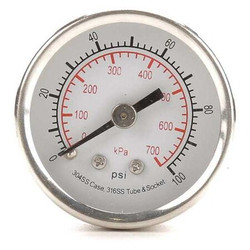 Sim Supply Pressure Gauge,Test,1-1/2 In  4FMT4