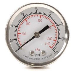 Sim Supply Pressure Gauge,Test,2 In  4FMV1