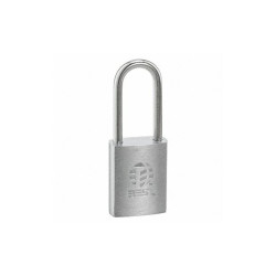 Best Padlock, 7/8 in,Rectangle,Silver 11B770T