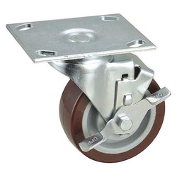 Sim Supply NSF-Listed Plate Caster,Swivel,375 lb.  33J041