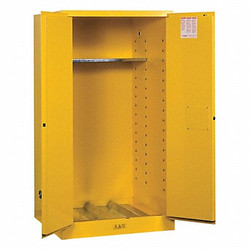 Justrite Flammable Safety Cabinet,55 Gal.,Yellow 896220