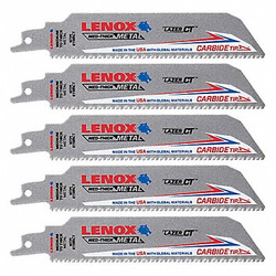 Lenox Reciprocating Saw Blade,6" L Blade,PK5 LXAR6110CT