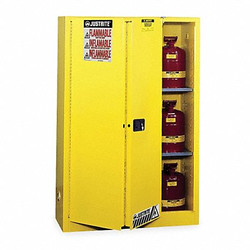 Justrite Flammable Safety Cabinet,45 Gal.,Yellow 894580