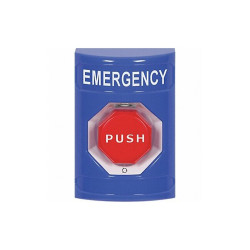 Emergency Push Button,Blue,Red Button
