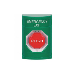 Emergency Exit Push Button,Green,SPDT