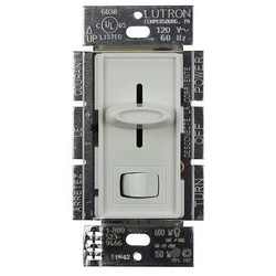 Lutron Lighting Dimmer,Rocker/Slide,3-Way,White SF-12P-277-3-WH