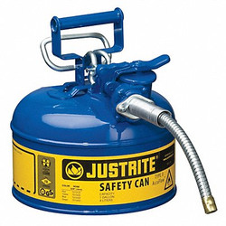 Justrite Type II Safety Can,Blue,10-1/2 In. H 7210320