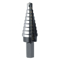 Irwin Step Cone Drill,1/4in to 3/4in,HSS UNIBIT 3