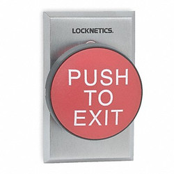Schlage Electronics Push to Exit Button,Red,Steel 625RD EX