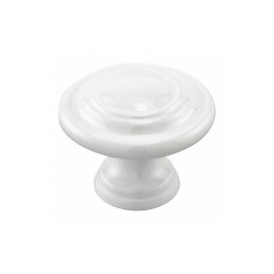 Primeline Tools Closet Door Pull Knob, Zinc, White N 7439
