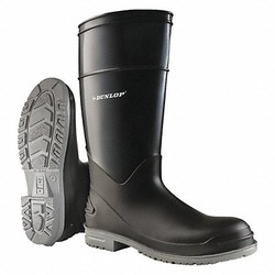 Dunlop Rubber Boot,Men's,6,Knee,Black,PR 8968200