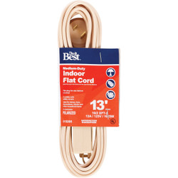 Do it Best 13 Ft. 16/2 Flat Plug Tan Extension Cord IN-PT2163-8I-3PK