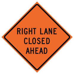 Lane Closed Traffic Sign,36" x 36"