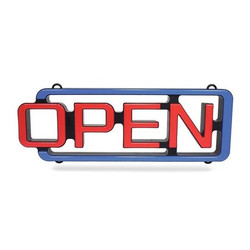 Mystiglo LED Open Sign,Plastic,2-13/64" W  AC-01-RC