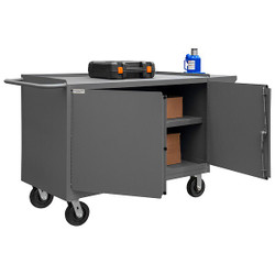 Durham Mfg Mobile Cabinet Bench,Steel,66" W,24" D 3400-95