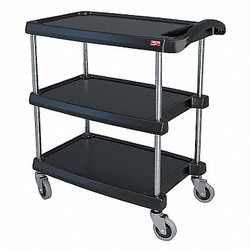 Metro Utility Cart,400 lb. Load Cap.,3 Shelves MY1627-34BL
