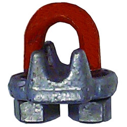 Forged Wire Rope Clips, 3/4 in, Galvanized Zinc