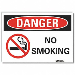 Lyle No Smoking Danger Rflctv Label,10inx14in LCU4-0272-RD_14x10