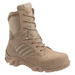 Bates Boots,13EW,Tan,Front Lace/Side Zipper,PR E02276