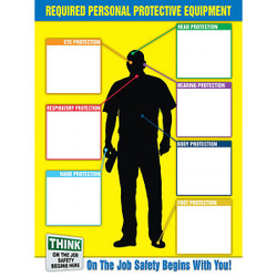 Accuform Chart,24 in x 18 in,Plastic PPE357