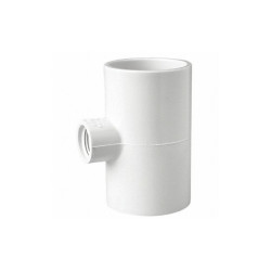 Lasco Fittings Reducing Tee, 1/2 x 1/2 x 1/8 in, PVC 402071