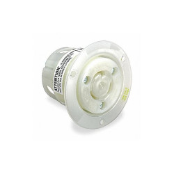 Hubbell Wiring Device-Kellems Flng Lck Recpt,20 A;Wht;Nyl,L5-20R,1Gng HBL2316