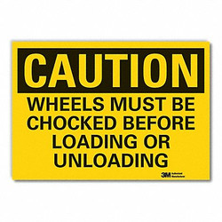 Lyle Chock Wheels Caution Rflctv Labl,10x14in LCU3-0419-RD_14x10
