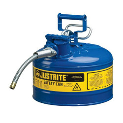 Justrite Type II Safety Can,Blue,12 In. H 7225320