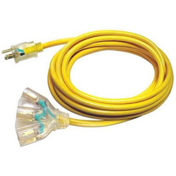 Sim Supply Ltd Ext Crd,25ft,14Ga,15A,SJTW,Yel  20FR82ID