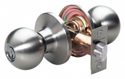 Master Lock Knob Lockset,Ball Style,Satin Nickel  BA0115KA4S