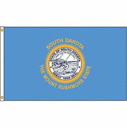 Nylglo South Dakota Flag,4x6 Ft,Nylon 144970