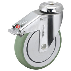 Medcaster Bolt-Hole Caster,Swivel,4" Wheel Dia. CH04AMP125TLHK01