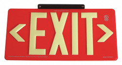 Sim Supply Exit Sign,8 5/8 in x 15 7/8 in,Plastic  GRAN1383