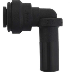 John Guest Plug-In Elbow,Black,1/4" Tube Size,PK10 PP221208E