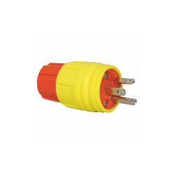 Ericson Plug,Industrial,5-20P,20A,125VAC,Yellow  1512-PW6P-AM