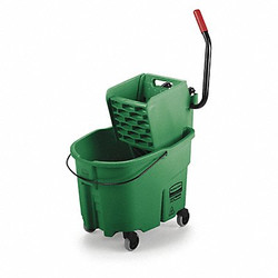 Rubbermaid Commercial Mop Bucket and Wringer,Green,8 3/4 gal FG758888GRN