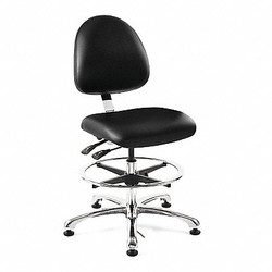 Bevco Ergonomic ESD Task Chair,Vinyl,Black 9551M-E-BKV