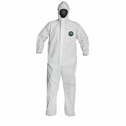 Dupont Hooded Coveralls,White,3XL,Elastic,PK25  NB127SWH3X002500