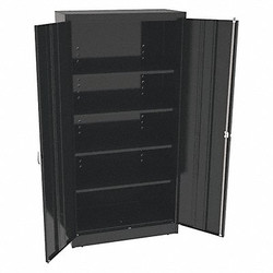 Tennsco Storage Cabinet,72"x36"x18",Black,4Shlv 7218DLXBK