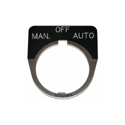 Eaton LegendPlate,ManOffAuto,Wht/Blk,HalfRound 10250TM68