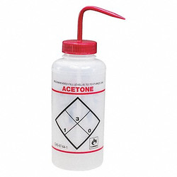 Sp Scienceware Wash Bottle,Std,32 oz,Acetone,Red,PK6 F11646-2232